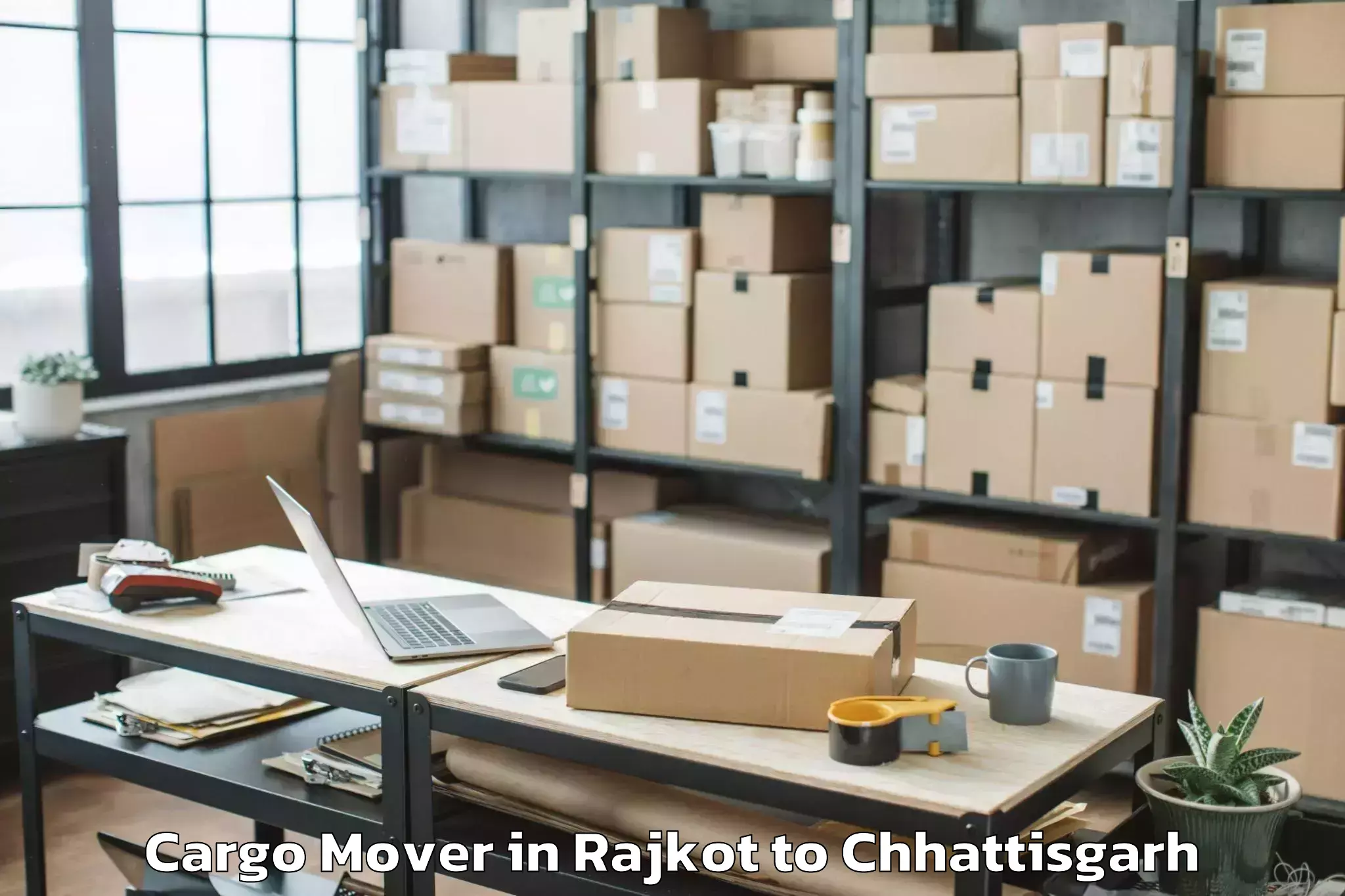 Reliable Rajkot to Udaipur Dharamjaigarh Cargo Mover